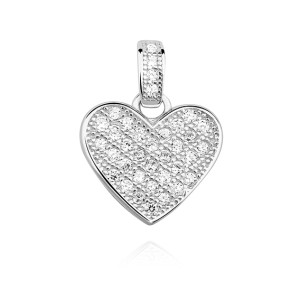 Pandantiv argint inima cu pietre DiAmanti Z0516-DIA (Argint 925‰ 1,2 g.)